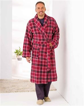 mens fleece dressing gown